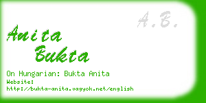 anita bukta business card